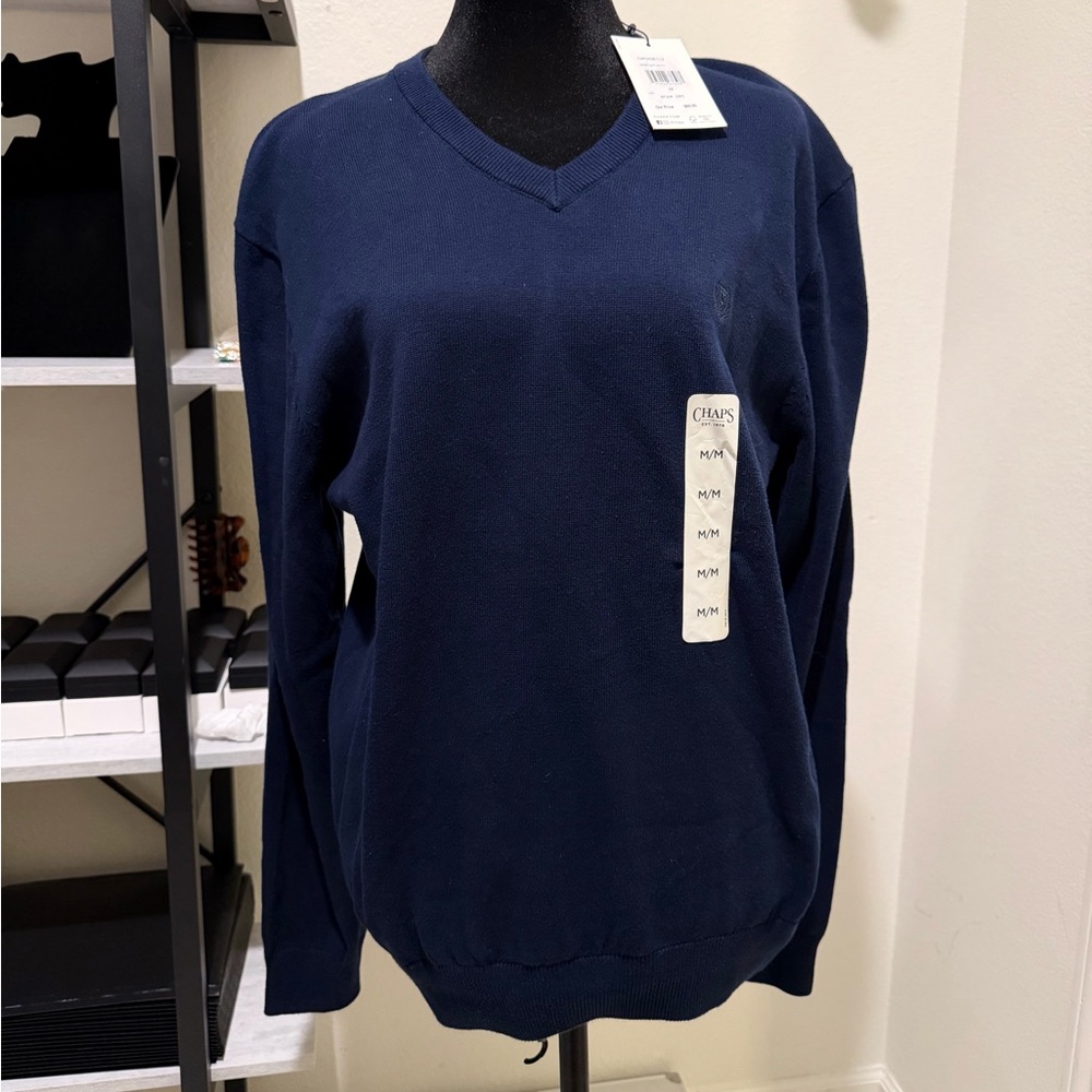1978 Champs Men's Navy V-Neck Sweater